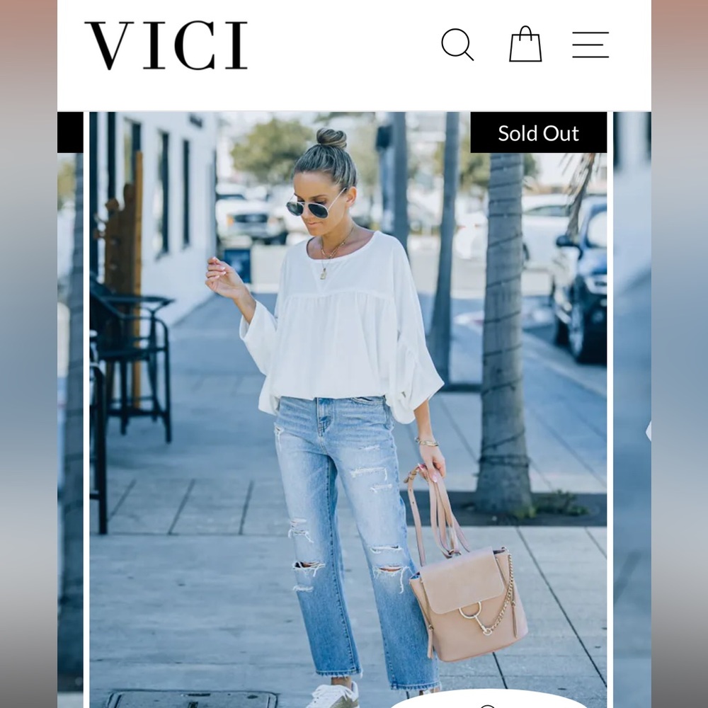 VICI babydoll top SOLD OUT size Small